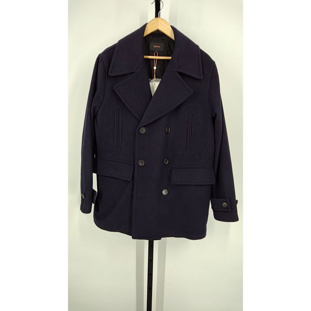 Quince Men's Double-Breasted Navy Peacoat